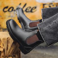 Madingi slip-on unisex Chelsea batai Retro poros batai Vyriški ankle boots Moteriški kaubojiški vienetiniai batai Vyriški didelio dydžio 35-49 Batai Vyriški batai 35