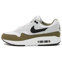Nike Air Max 1 Balti Juodi Vidutinio Alyvuogių Spalvos Sportbačiai Laisvalaikio Batai FD9082-102 42.5