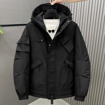 Didelio dydžio 5XL-11XL madingas vyriškas didelio dydžio parkas žieminis paltas su gobtuvu kasdienis laisvas storas šiltas žieminis švarkas 5XL juoda