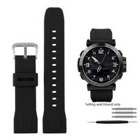 24 mm juodo kaučiuko laikrodžio dirželis Casio PRG-600/600Y PRG-650/650Y PRW-6600 GA 2000 laikrodžio apyrankė Atspari vandeniui apyrankė 24mm