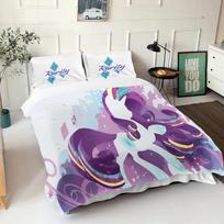 My Little Pony Cartoon 3D Printed Duvet Cover Children'S Bedding Set Fashion Design Three-Piece Set 135 * 200 (two-piece set)