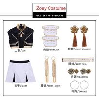 Rumi Zoey Mira Cosplay Drabužiai KPop Demonas Medžiotojas Cosplay Kostiumas Juodas Auksinis Kostiumas Helovinas Medžiotoja Vaidmenų Žaidimo Apranga Kids 110 size