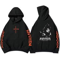 Megztiniai su gobtuvu Lady Gaga Mayhem albumas Grafiniai gobtuvai Hip Hop Unisex Streetwear Ilgomis rankovėmis Laisvi Vyriški megztiniai Spausdinti Hoody XS