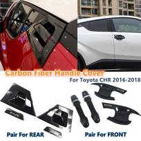 Poros Galinis/Priekinis Anglies Pluošto Automobilio Durų Rankenos Dangtelio Apdaila Toyota CHR C-HR 2016-2018 front door white