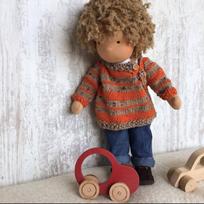 Waldorf Rankų Darbo Baigta Lėlė Berniukas Su Drabužiais Mielas Mini Megztas Megztukas Vaikų Žaislas Dovana 30cm oranžinė