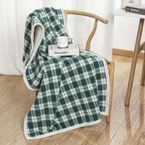 Scottish Lambswool Plaid Knee Blanket, Office Nap Blanket 100x140 cm