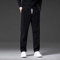 Brand Sweatpants Men Pure Cotton Casual Sports Trousers Tracksuit Bottoms Mens Jogger Track Pants LY6065 M mėlyna