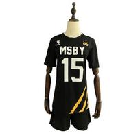 Anime Haikyuu Cosplay kostiumai tinklinio rinkiniai jaunimui Cos Black Wolf komiksai tinklinio jaunimo komanda Cosplay drabužiai MSBY Black Wolf komanda S