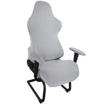 Ergonomiški biuro kompiuterinių žaidimų kėdžių užvalkalai Tamprūs poliesterio užvalkalai šviesiai pilka spalva
