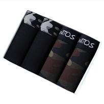BONITOS 4vnt Sexy Print Vyriškos kelnaitės kamufliažinės boksinės vyriškos medvilnės vyriškos apatinės kelnaitės M
