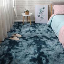 Kilimas miegamasis prie lovos kilimas pliušinis gyvenamasis kambarys Visas grindų kilimėlis Mergaičių kambarys Purvinas kilimas Sofa Kilimėlis Šiltas Didelis Pagalvėlė 40*120cm povo mėlyna spalva