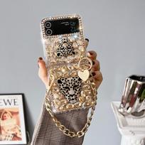 Prabangus Bling Kalnų krištolinis dėklas, skirtas Samsung Galaxy Z, 3 Z sulankstomas 4 S23 S22 Ultra S21 Plus S20 FE A14 A34 A54 A13 A33 A23 A53 A32 A42 A52 deimantinis dangtelis Samsung S23 auksas