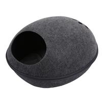 Mat Pet House with Cushion Kennel Cave Winter Felt Cat Beds Cat Bed Small Dog House Kitten Cushion tamsiai pilka spalva