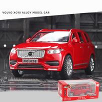 1/32 Scale XC90 Diecast automobilių modelio žaislas, patraukiama atgal žaislinė transporto priemonė su garsu ir šviesa vaikams, mažiems berniukams, mergaitėms, dovanų kolekcija 1/32-15.5x6x6cm raudona