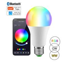 Wireless Bluetooth 4.0 Smart Bulb Tuya APP Control Pritemdomas 9W E27 RGB+CW+WW LED spalvos keitimo lemputė Suderinama su IOS/Android 100-130V