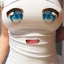 Moterys, juokingi 3D akių marškinėliai, marginti marškinėliai Seksualūs anime animaciniai filmukai Mieli išraiškingi marškinėliai trumpomis rankovėmis moteriški ploni didelio dydžio viršeliai S