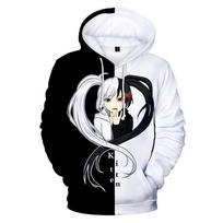 Danganronpa Merch 3D Hoodies Monokuma Cosplay Kostiumas Anime Megztiniai Kawaii Vaikiškas Megztinis Kasdienis unisex Juodai baltas paltas S