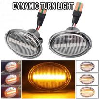 Nuoseklus mirksintis LED dinaminis posūkio signalo šoninis žymeklis FIAT 500 500C 500L, skirtas Abarth 500 595 695 2x Dynamic Dynamic Crystal