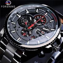 Forsining vandeniui atsparus daugiafunkcis mechaninis laikrodis vyriškas mados automatinis mechaninis laikrodis GMT1137-4-A