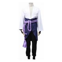 Anime Uchiha Sasuke Cosplay kostiumų uniforma Helovino karnavalo vakarėlio kostiumai XXXL balta