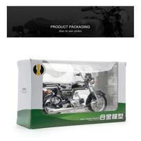 1/12 skalės Jialing Jh-70 lydinio motociklo modelio papuošalai, modeliavimas, sportiniai motociklų žaislai vaikams, dovanos 1/10-Size:17.5*12*4cm juoda