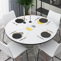 Šiaurės stiliaus PVC staltiesė, atspari vandeniui ir alyvai atspari odinė staltiesė, plastikinė apvali paprasta viešbučio odinė stalo kilimėlis Diameter 50cm
