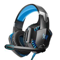 Žaidimų ausinės Žaidimų ausinės Žemieji dažniai Stereo Virš galvos ausinės PC Nešiojamasis kompiuteris Mikrofonas Laidinės ausinės kompiuteriui PS4 Xbox mėlyna