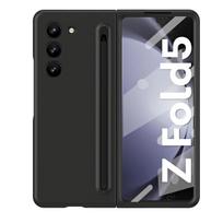 Skirtas „Samsung Galaxy Z Fold 5 4 3“ dėklui, odai nekenksmingam spalvingam jutikliniam rašikliui, sulankstomas su ekrano plėvele sulankstomas5 smūgiams atsparus apsauginis dangtelis galaxy z fold 3