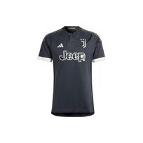 Adidas Juventus 23/24 Trečiasis marškinėlis su raidžių spauda V formos iškirpte trumpomis rankovėmis Vyriškas futbolo marškinėlis Tamsiai pilkas HR8250 L