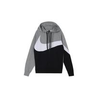 Nike Nsw Hoody Didelis Logotipas Megztas Užtraukiamas Džemperis Vyriškas Viršutinis Drabužis Pilkas Baltas AR3085-063 M gray