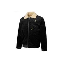 Puma Embroidered Logo Reversible Fleece Corduroy Jacket Men Jacket Black 534751-01 M black