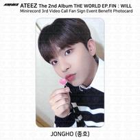 ATEEZ THE WORLD EP.FIN WILL Minirecord 3rd Fan Sign Event Benefit Photocard KPOP San gray