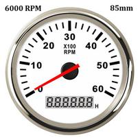 Valties tachometras Jūrų automobilių tachometras su LCD darbo valandų matuokliu 4000/6000/8000 aps./min., tinka dyzeliniam ir benzininiam varikliui
