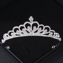 Sidabro spalvos krištolinės nuotakos tiaros ir karūnos kalnų krištolo išleistuvių princesės karūna tiara moterims vestuvių plaukų aksesuarai papuošalai