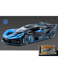 1/24 mastelio „Bugatti Bolide“ liejo lydinio automobilio modelis, vaikiškas žaislinis automobilis, dovana vaikams 1/24-Size:20.5*9*4.7cm mėlyna