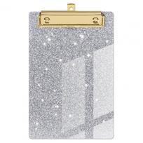 Writing Clipboard Glitter Glossy Writing Backing Plate Folder Board Documents Organizer Memo Clip Board Clips tabla portapapeles