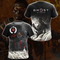 Žaidimas Ghost of Tsushima Marškinėliai Japonų Samurajus 3D Spausdinimas Streetwear Vyrams Moterims Madingi Per dydį Marškinėliai Vaikams Marškinėliai Viršutiniai Drabužiai S balta