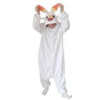 Scorbunny Cosplay kostiumas Anime Kigurumi vientisa pižama žiemos namų apranga XL balta