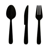 3Pcs/Set Wooden Cutlery Wall Decoration Home Kitchen Background Wall Art 3D Cutter L