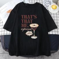 Sabrina Carpenter Dainininkė Grafiniai marškinėliai albumas Espresso That's That Me Printing Marškinėliai Medvilnė Moterys Vyrai Vasariniai marškinėliai Kasdieniai XS juoda