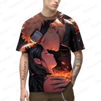 Y2k Drabužiai Vyriški Marškinėliai Harajuku Stilius Cosplay Naruto Dydeli Dovana Aukštos Kokybės Drabužiai Nauji Marškiniai Vaikų Trendas 6XL black