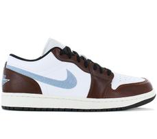 Jordan 1 Low SE – vyriški sportbačiai batai odiniai baltai rudi FQ7832-142 ORIGINALAS EU 41 US 8 balta