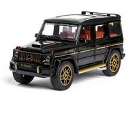 1/24 Benz G63 visureigis lydinio automobilio modelis lietas ir žaislinis metalinis visureigis automobilio modelis imitacinis garsas šviesa kolekcinis žaislas dovana juoda