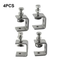 Corrosion-resistant C-clamp Jaw Small Desk Clamp 16-25mm Clamp Range Easy To Install Ractical Design Stainless Steel 4pcs