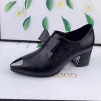 Rudeniniai nauji batai su kulnais moterims Madingi Butterfl Knot Pionted Toe Chunky Heel Moteriški vienviečiai batai Suknelė Biuras Moteriški Siurbliai 41 juoda