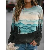 Žiemos Harajuku 3D Deep Landscapes Spausdinimas Moteriški megztiniai Šaunūs gatvės drabužiai megztiniai Unisex madingi drabužiai Vintažiniai viršutiniai drabužiai S