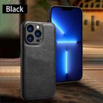 Minkštos odos dėklas iPhone 15 14 13 12 11 16 Pro Max XR XS Max 7 8 Plus Itin plonas, su objektyvo apsauga iphone16 16Pro dangtelis iPhone 16 Pro Max juoda