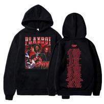 Rapper Playboi Carti Hoodies Men's Vintage M juoda