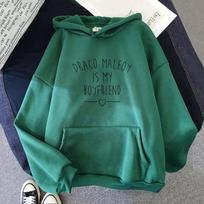 Draco Malfoy yra mano vaikinas, su raidžių spaudiniu, gobtuvas XS tamsiai žalia spalva