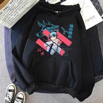 Anime moteriški džemperiai su gobtuvu, grandininis pjūklas, Harajuku stiliaus, ilgomis rankovėmis, užtraukiami, kasdieniai viršutiniai drabužiai, lauko džemperiai, jaunimo populiarūs drabužiai S